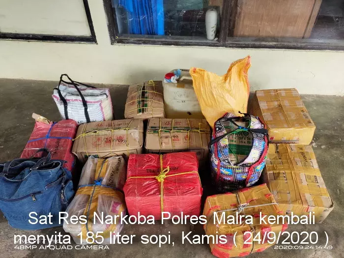 Polres Malra Sita 185 Liter Sopi Dari Pulau Kei Besar Media Tual News